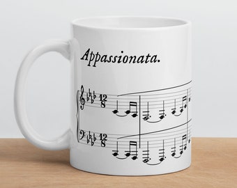 Beethoven Appassionata Sonata Mug: Unique Classical Music Gift