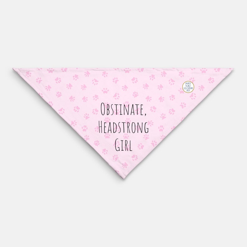 Jane Austen Pet Bandana Obstinate Headstrong Girl Cute Pride and