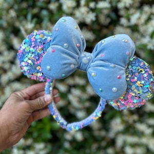 Baby Blue Pastel Minnie Ears