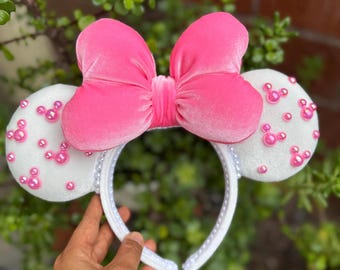 Candy Pink Pearls Minnie Ears