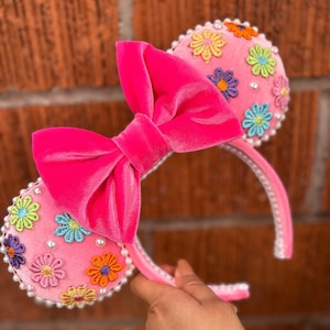 Rainbow Flowers Minnie Ears