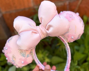 Disney Minnie Mouse Ears - Flowers/Pink Disney Parks Exclusive Minnie Mouse Ears Headband Pink  main image 4