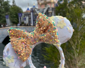 Golden Floral Minnie Ears
