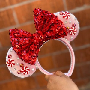 Christmas Peppermint Minnie Ears