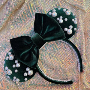 Velvet Pearl Minnie Mouse Ears