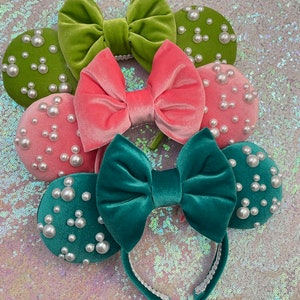 Pearl Velvet Ears/ Velvet Minnie ears