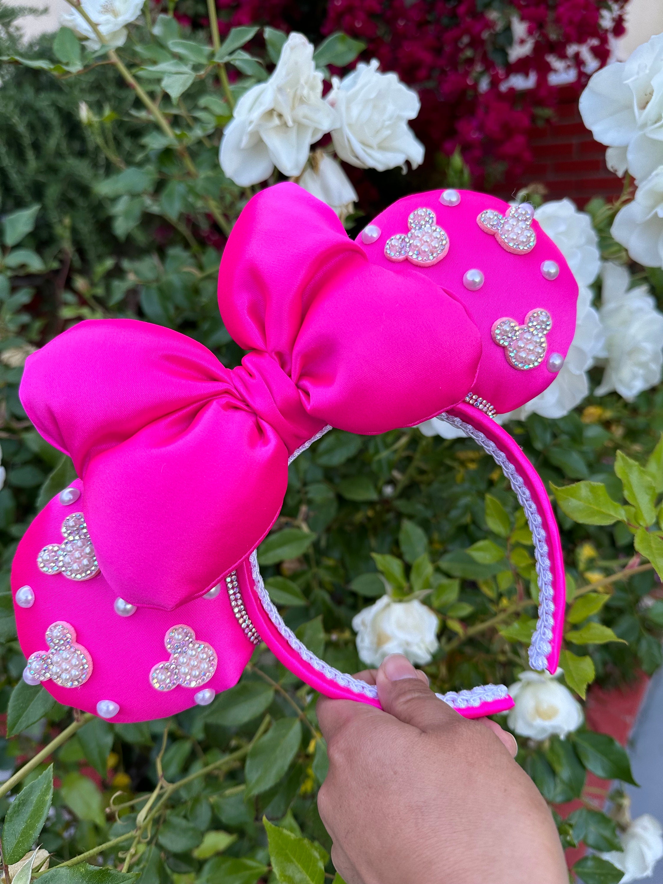 Hot Pink Mickey Ears - Etsy