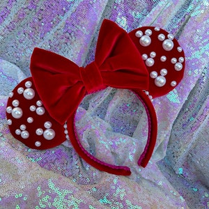 Pearl Velvet Minnie Ears