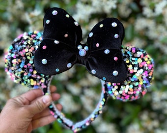 Black Pastel Minnie Ears