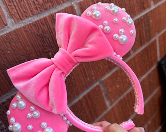 Pearl Velvet Minnie Ears