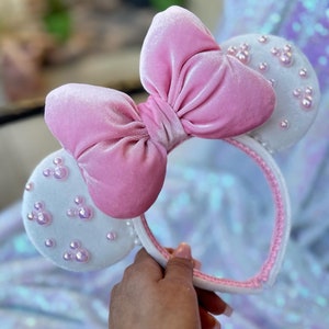 Pink Pearls Minnie Ears