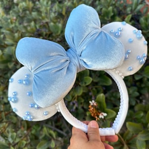 Baby Blue  Pearls Minnie Ears