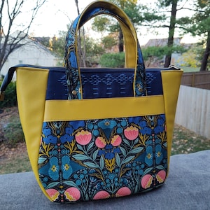Bolso de mujer (patrón Selene de Bagstock Designs), Bolso grande, hecho a mano