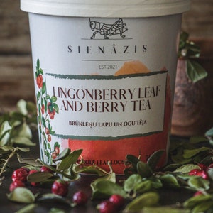 Forest lingonberry leaf and berry tea - Hand selected from Latvian and Austrian forests and meadows - 100% Natural