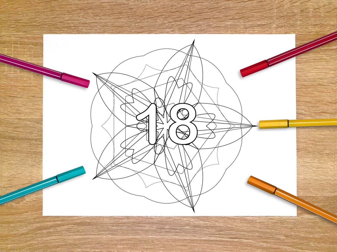 Advent Calendar Mandala Coloring Pages to Print at Home. PDF and PNG