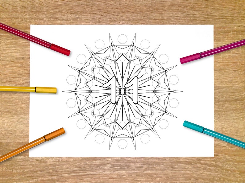Advent Calendar Mandala Coloring Pages to Print at Home. PDF and PNG