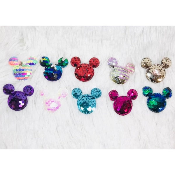Cartoon Sequin 2inch Patch -T-shirt-Hair Accessories, -Hair Clips, -Headbands Bow- Craft- Shoes etc