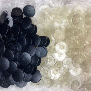 Black or Transparent Buckle Plastic  Buttons for Creating Shoe Charms-Craft Project
