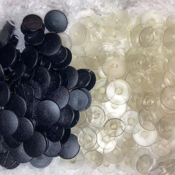 Crocs Black /Transparent Buckle Plastic Buttons  For Creating Shoe  Embellishment Charms or DIY Projects For Crocs