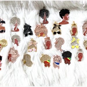 Queen Rhinestones Beautiful Bling Face Charms, Wholesale Charms, Bracelet Charm, DIY Charms, Flatback Charms Assorted Colors.