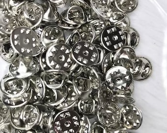 Vlinderkoppeling pin achterkant, borgpen achterkant vervanging, metalen pin achterkant voor emaille pins, revers pin achterkant, levering sieraden maken