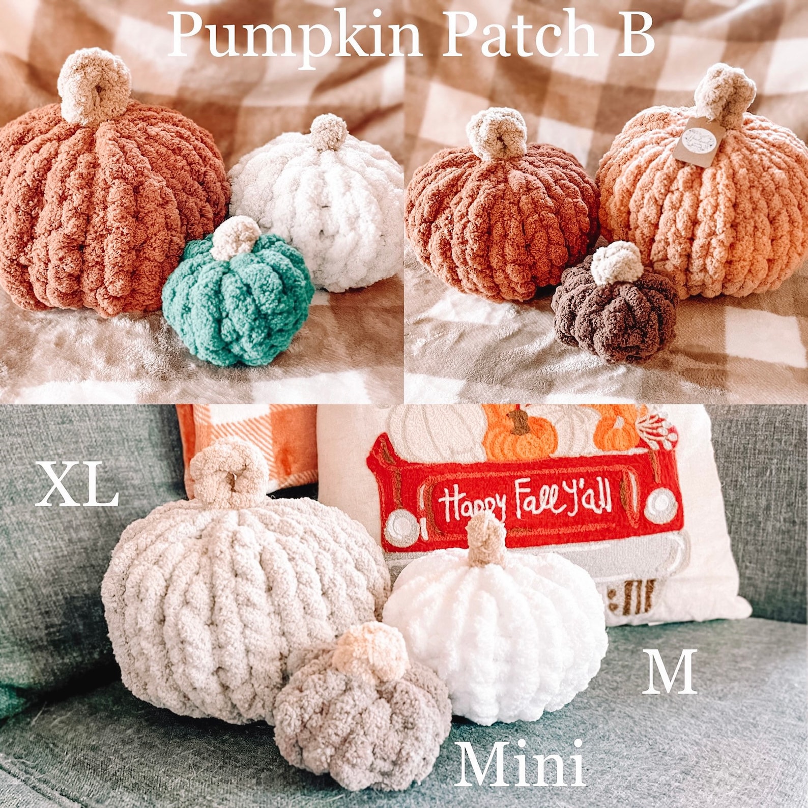 Pumpkin Pillow, Pumpkin Shaped Pillow, Chunky Knit Pumpkin Pillow Decor