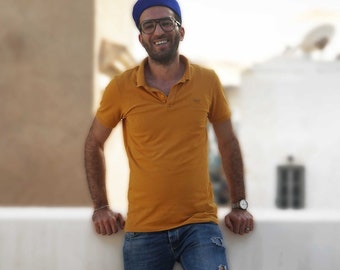 Chechia, African hat,Tunisian Chachia, Blue Tunisian Woolen Chechia