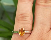 Natural Citrine Oval Cut Stone Solid 925 Sterling Silver Ring For Women,Handmade Ring For Wedding Anniversary Gift , Mother 39 s Gift