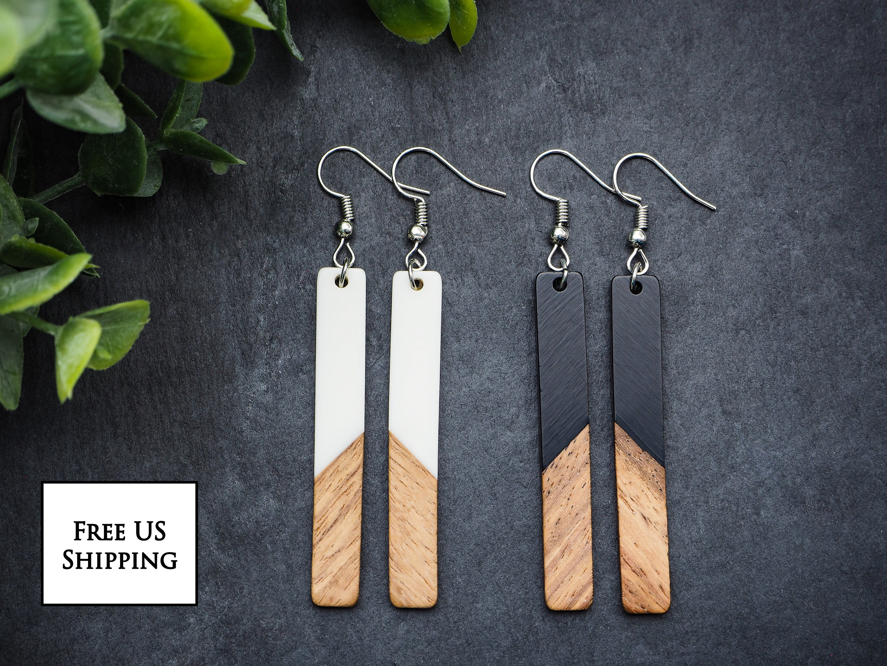 MM Rasta Dangling Hoop Wooden Earrings with Silvertone India | Ubuy