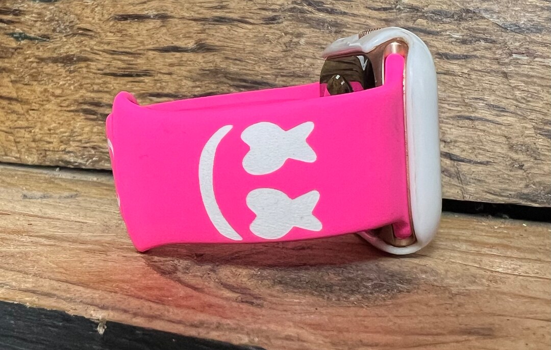 Marshmello Smiley Face DJ Laser Engraved Strap Apple Watch Etsy