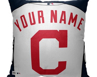 Cleveland Guardians Official MLB Jersey Personalized Pillow