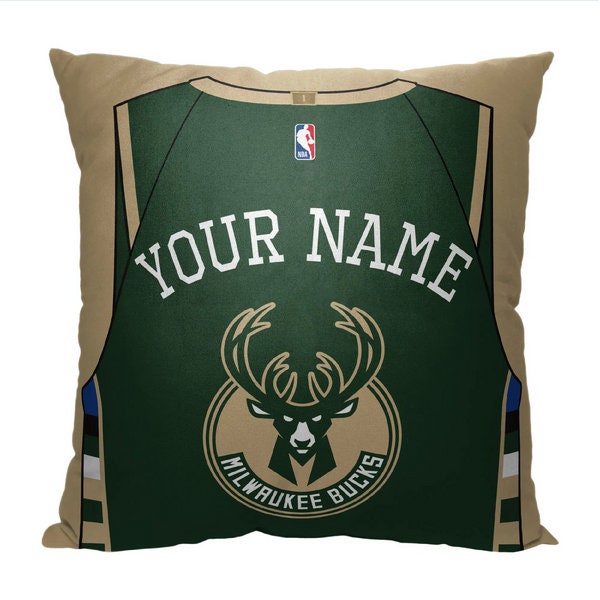 Milwaukee Bucks Jersey Personalized Pillow