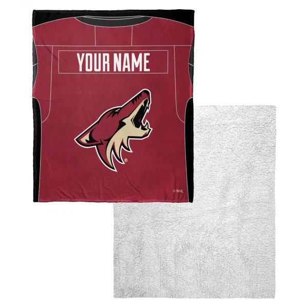 Anaheim Ducks "Jersey" Personalized Silk Touch Sherpa Throw Blanket