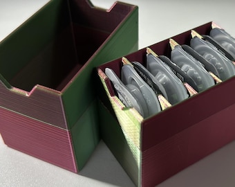 Contact Lens Travel Holder with Lid, Compact Case for Lenses, Portable Lens Storage, Travel Contact Case, Secure Contact Lens Container