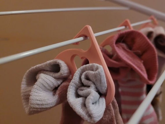 Sock Clips, Sock Drawer Organizers for Hand-knit Socks, Rainbow Sock Clips  or Multi-colored Sock Clips 