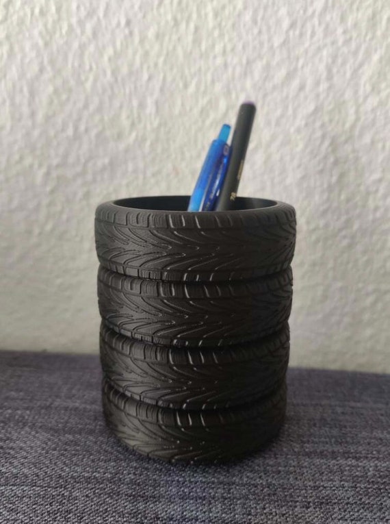Tire Stack Pen Holder Pencil Holder Unique Pencil Holder Etsy
