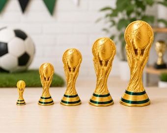 World Cup 2026 Trophy, Soccer Party Favors, Soccer Award, Gold Trophy Gift, Watch Party Favor, Soccer Gift, Soccer Fan, World Cup Decor
