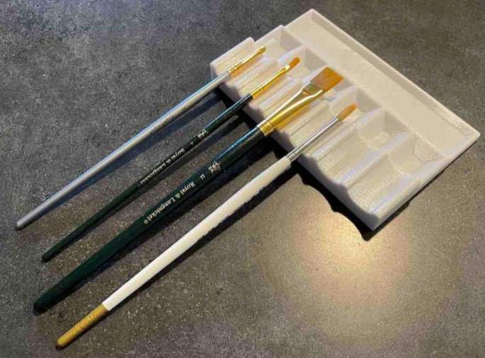 Nail Art Brush Holder, 26 Holes Cosmetic Brushes Dryer Stand Paint Brush  Drying Rack for School Office Home Black White