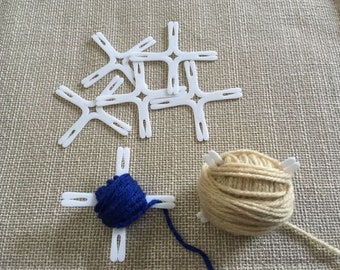 Set of 6 Yarn Bobbins | Yarn Accessories | Cotton Yarn | Wool Yarn | Knitting Accessories | Crochet Supplies | Stitch Markers | DIY Knitting