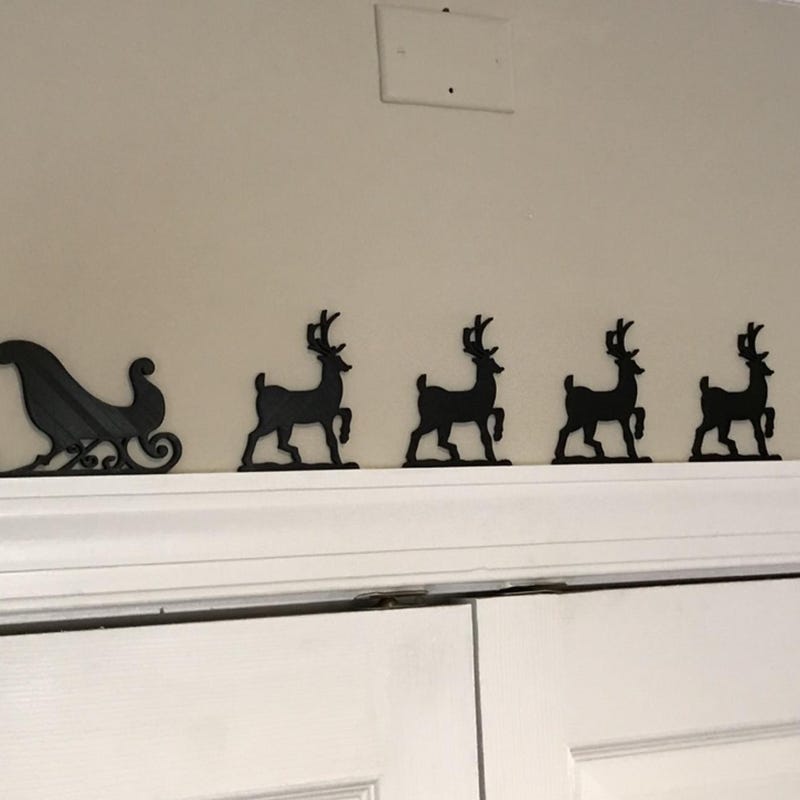 Reindeer Door Decor - Etsy