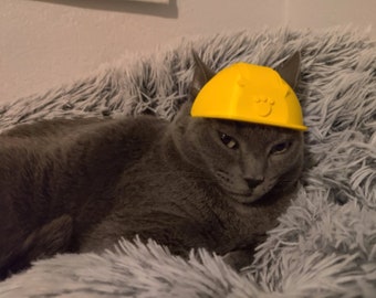 Hard Hat for Cats, Gift for Cat Owners, Gift for Cat Lovers, Cat Accessories, Cat Gifts, Cat Clothes, Cat Costume, Cat Halloween Costume