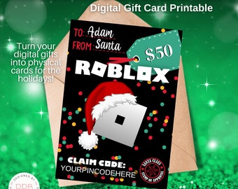 Blox Gift Card Printable, Holiday Gift Card Printable, Christmas gift card, digital gift card, editable, printable