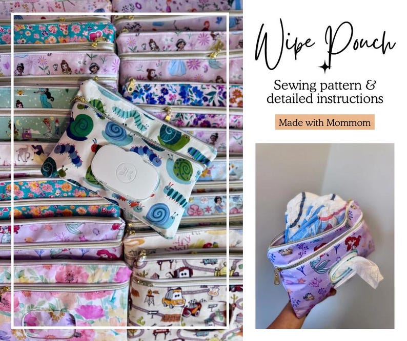 Wipe Pouch Sewing Pattern: Diaper & Snack Bag (PDF Pattern) Perfect ...