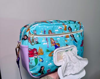 Bolso bandolera para toallitas //Bolsa para pañales y toallitas/Bolso bandolera con abertura para toallitas húmedas /Bolso para pañales /Patrón de costura