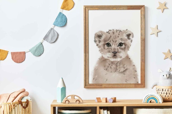 Decoración habitación infantil león regalo bebe león cuadros habitación  infantil león regalo para nacimiento -  México