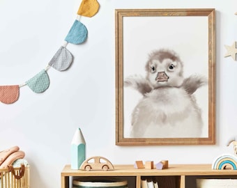 Poster voor kinderkamers en babykamers * Portretfoto's dieren * Kinderkamerdecoratie muur eendjes