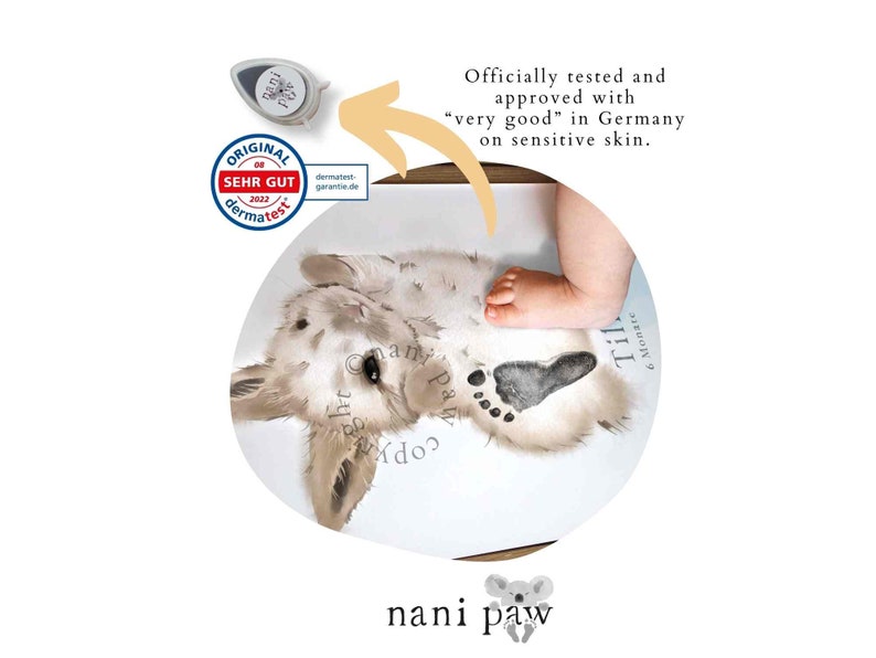 Baby FußabdruckSet Hase Nani Paw