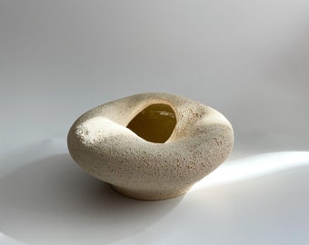 Handmade Ceramic Vase | Textured Vase | Design Vase | Home Decor | White Ceramic Vase | Modern Ceramic Decor | Nordic Vase