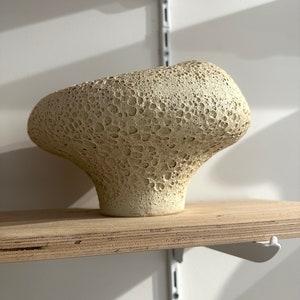 Handmade Ceramic Vase | Textured Vase | Design Vase | Decor Vase | White Ceramic Vase | Beije Ceramic Vase | Abstract Vase