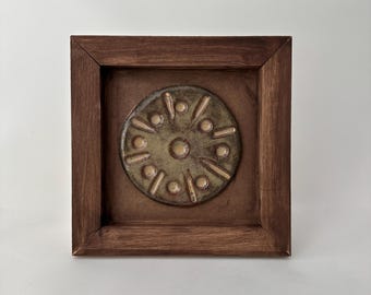 Keramik Wandkunst, Handgefertigtes Steinzeug Wanddekor, skulpturales Wandstück, Wabi Sabi Art, Minimal Neutrales Wohndekor, Strukturierter Ton